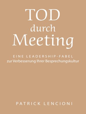 cover image of Tod durch Meeting